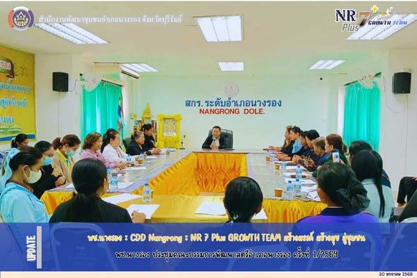 CDD Nangrong : NR 7 Plus GROWTH TEAM พช.นางรอง ประชุมคณะกรรมการพัฒนาสตรีอำเภอนางรอง ครั้งที่ 1/2569 