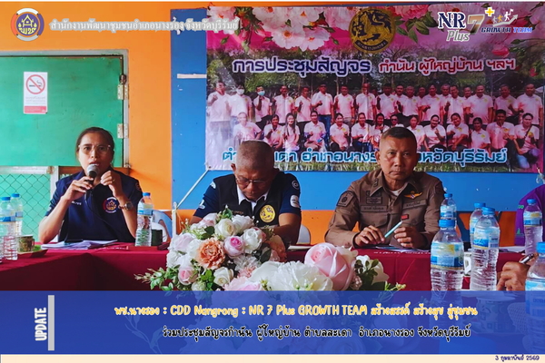 CDD Nangrong : NR 7 Plus GROWTH TEAM พช.นางรอง  - ร่วมประชุมสัญจรกำนัน ผู้ใหญ่บ้าน ตำบลสะเดา  อำเภอนางรอง จังหวัดบุรีรัมย์