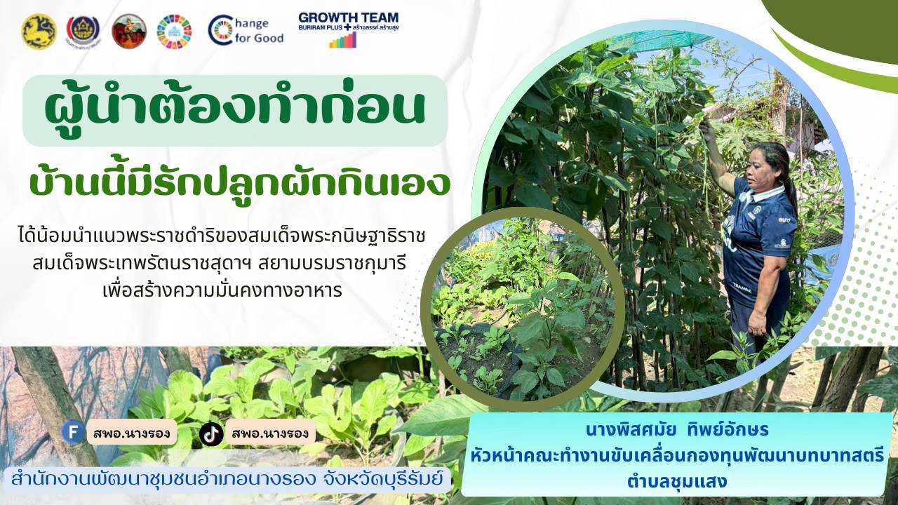 CDD Nangrong : NR 7 Plus GROWTH TEAM พช.นางรอง - ประชาสัมพันธ์ Infographic  การสร้างความมั่นคงทางอาหาร