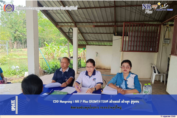 CDD Nangrong : NR 7 Plus GROWTH TEAM  พช.นางรอง - ติดตามสนับสนุนโครงการ กข.คจ.บ้านทุ่งใหญ่