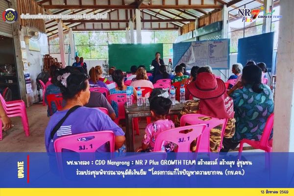 CDD Nangrong : NR 7 Plus GROWTH TEAM  จังหวัดบุรีรัมย์ -พช.นางรอง ร่วมประชุมพิจารณาอนุมัติเงินยืม “โครงการแก้ไขปัญหาความยากจน (กข.คจ.)